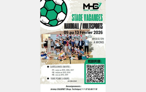 Stage de handball vacances scolaires de Février 2026